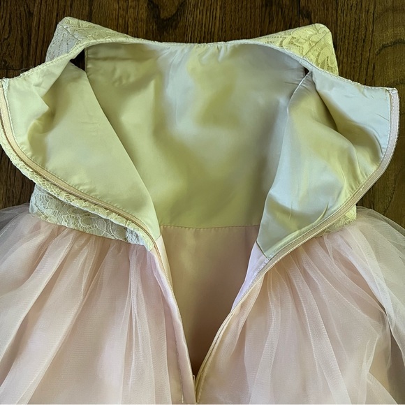 JJ's House Flower Girl Dress in Pink Tulle and Ivory Lace - Size 5 - NWT - Picture 8 of 13